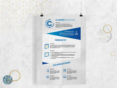 POSTER INTERN COMMUNICATION - DECATHLON branding communication corporate corporate design decathlon design graphic design lucie hanot