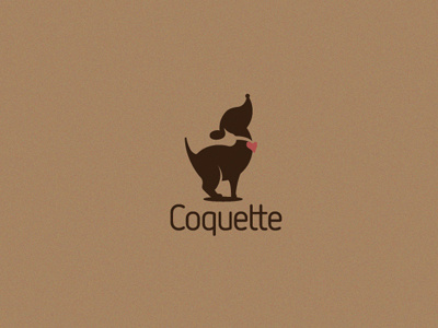 Coquette coquette dog logo