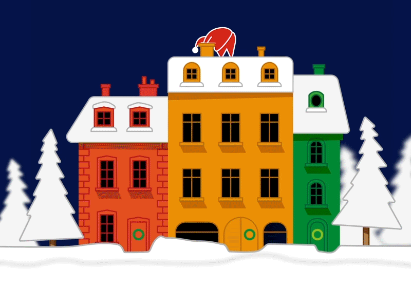 Merry Christmas 2018 aniamtion animation design chimney christmas christmascard christmastree city deepblue falldown illuatration lostgifts merrychristmas motion runaway santa claus vector wineter