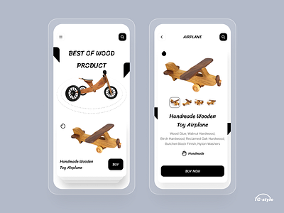 Wooden Toys Store App 2020 2020 trend app concept home screen ios app ios app design minimal modern ui tc style toyapp toys toystore trend typography ui ux wood woodcut wooden