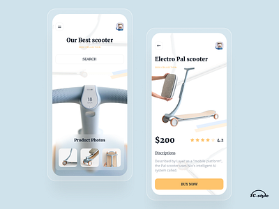 Electro scooter App 2020 trend app concept application design e comerce home screen ios app design minimal product scooter skate trend trendy ui ux