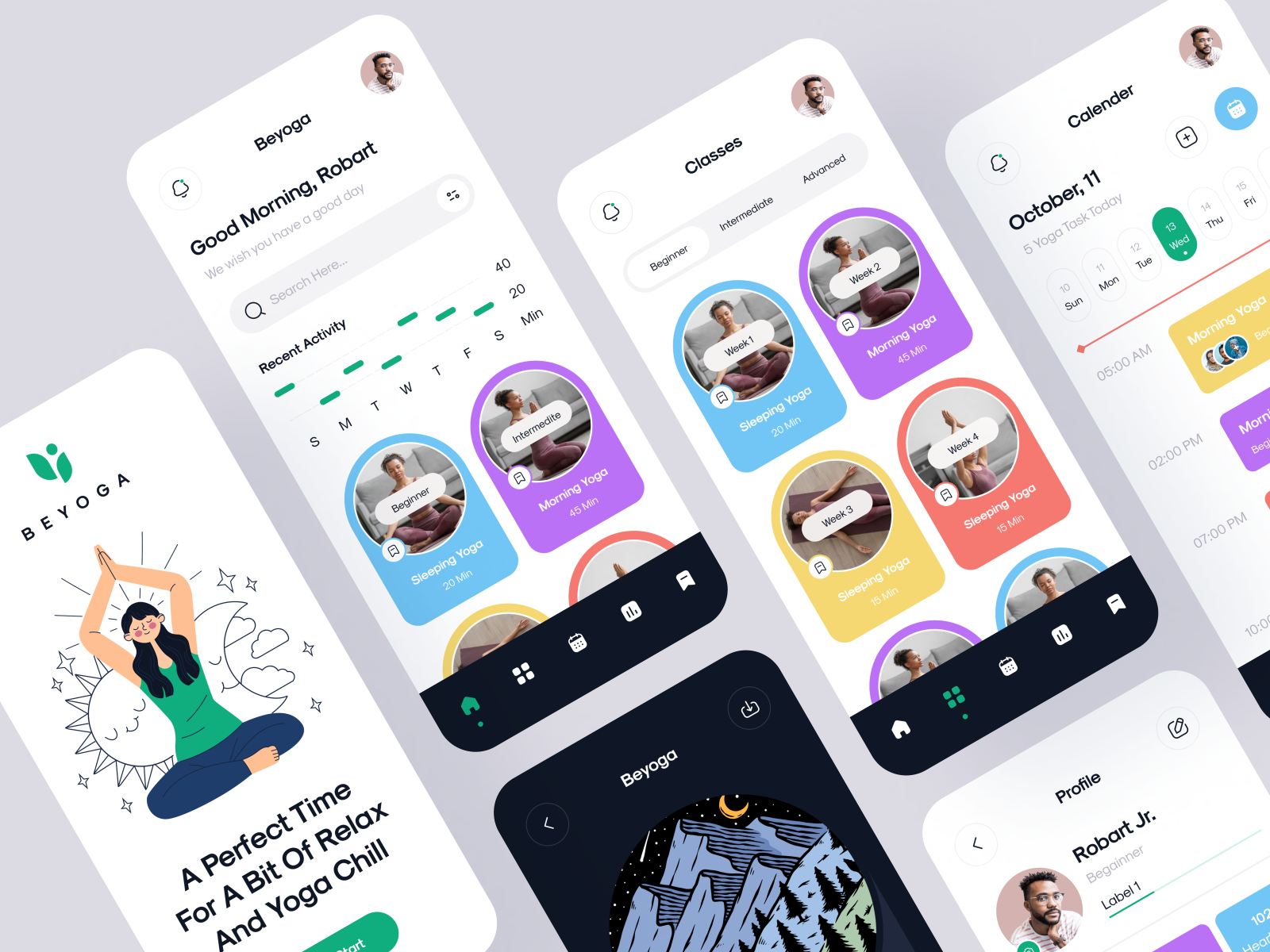 Yoga App by Tushar on Dribbble