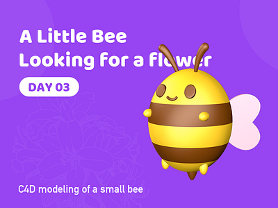 C4D modeling of a small bee