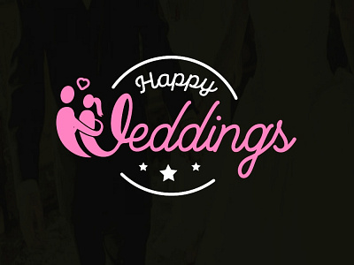 Creative script letter wedding logo design