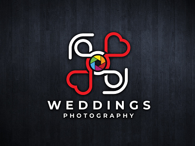 Wedding photography logo design colorful logo creative design heart logo identity logo lovephotograpgy modern logo photography photography logo design weddings