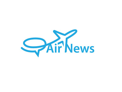 Air news logo design air aircraft airplane airport announce aviation broadcast broadcasting flight fly jet journalism newsletter online sky telecommunication tourism transport transportation travel