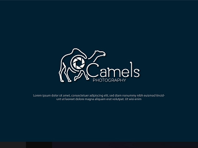 Camels photography logo design animalsstudio camels logo clean design journalism journalist journey nature logo nature photography photographer photography photography logo professional simple logo studio travel wildlife wildlife art