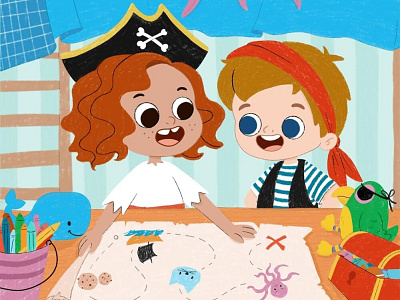 Treasure hunting board book character design childrens book childrens illustration illustration kidlitart picture book