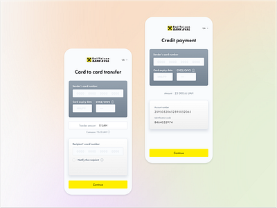 Transfers and Payment mobile fintech interface design mobile transfers ui user interface ux web