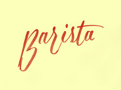 Barista graphite lettering markers script