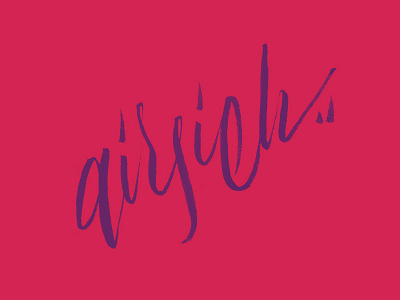 Airsick graphite lettering marker script