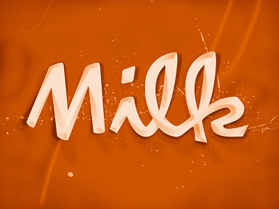 Milk casual lettering script vector