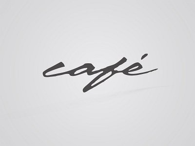 Cafe brush lettering pen ink script