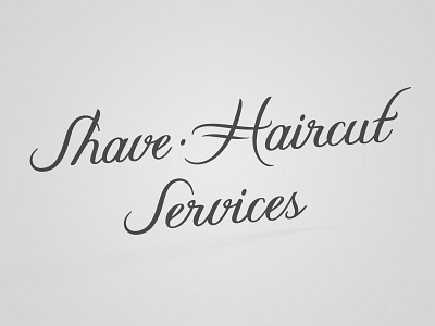 Shave • Haircut Services lettering script vector