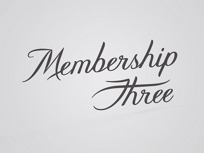 Membership Three lettering script vector