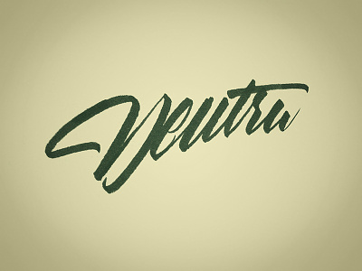 Neutra brush pen lettering script