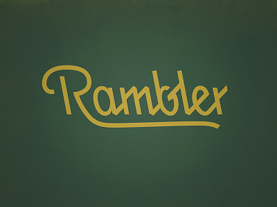 Rambler casual lettering script vector