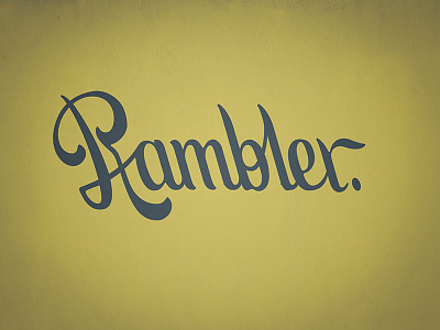 Rambler casual lettering script vector