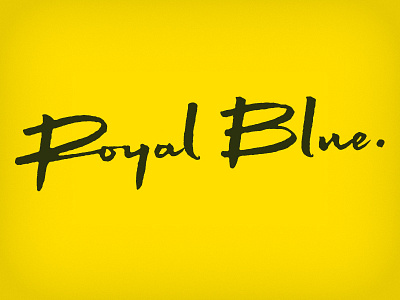Royal Blue brush lettering markers pen ink script