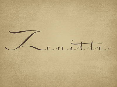 Zenith Light lettering pen ink pencil script