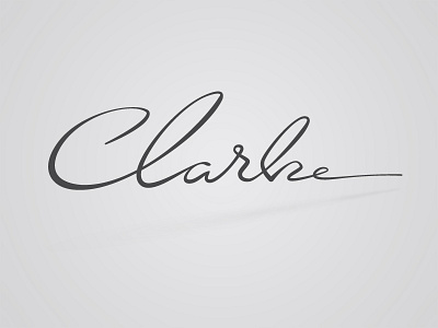 Clarke Final casual lettering script vector