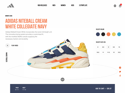 Adidas Sneaker Concept apparel art concept design ecommerce shoe sneaker ui