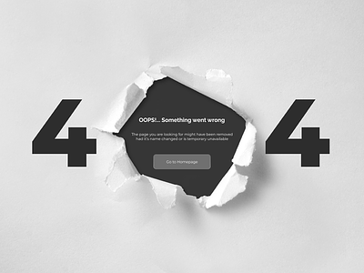 Error Page Concept 404 concept crash design error errorpage homepage uiux