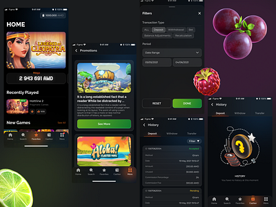 Casino App Design app appdesign casino gambling mobile product slot ui