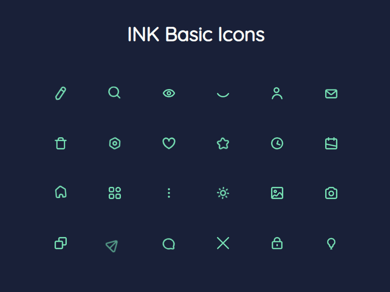 INK App Basic Icons