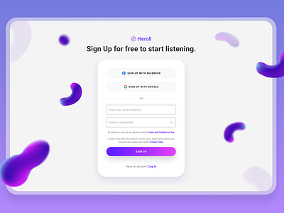 Sign Up - Gummy Purple Theme | Daily UI 01