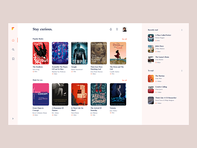 EBook Dashboard book ebook ui uiux web