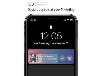 iOS Music Player - Sneak Peek apple applemusic concept invision invisionstudio ios iosconcept music sneakpeek