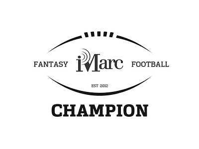 iMarc Fantasy Football Champion engraving logo type