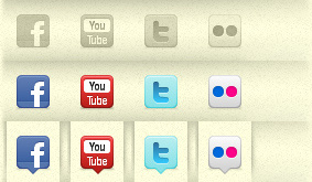 Social Media Sprite icons social media tabs