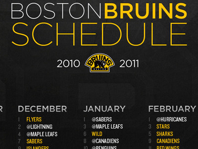 Bruins Schedule Wallpaper