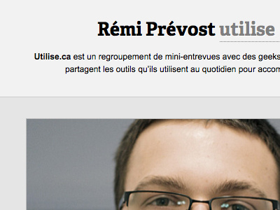 Rémi Prévost — Utilise.ca utilise.ca