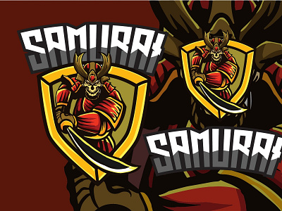 Samurai Warior 01 character design esport illustration logo mascot ronin vector
