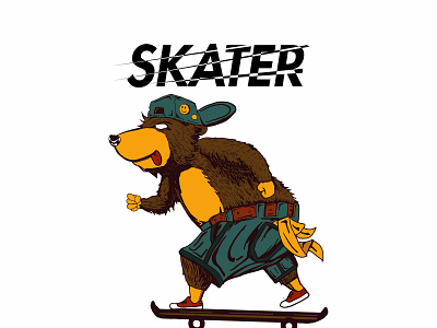 Bear Skater character design illustraion illustration mascot skaters vector