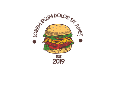hand drawn logo burger burger logo character design hand drawn logo handrawn logo illustration illustrations logo mascot vector