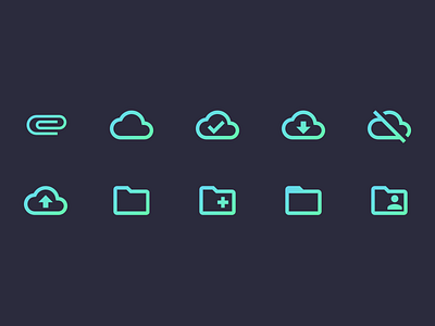 Neon Icons - #1 File Set design file gradiant icons mobile app neon neon light sketch symbol ui ux