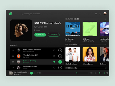 Web music player