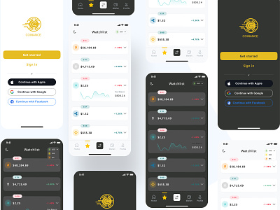 Coinance - Cryptocurrency App app designn bitcoin branding btc crypto wallet cryptocurrency currency exchange ui ui design uiux ux