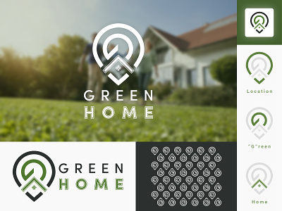 Green Home Logo Design branding home icon icon app logo logo design pattern real state