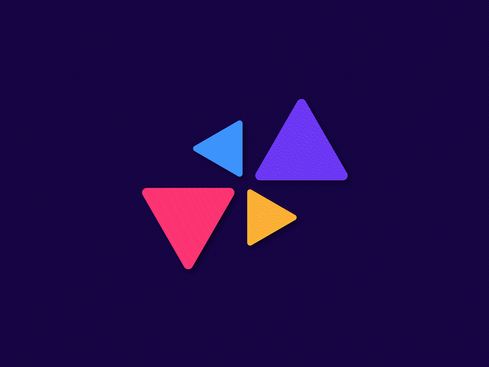 Interesting triangle staggered loop effect gif