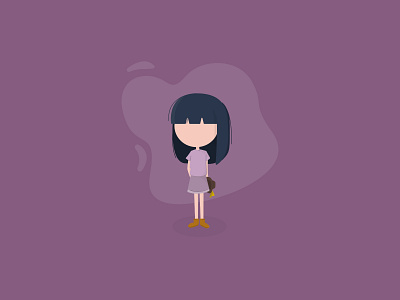 a Girl affinitydesigner character design flatdesign illustration vector