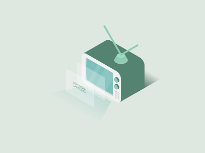 a Television - Isometric Illustration