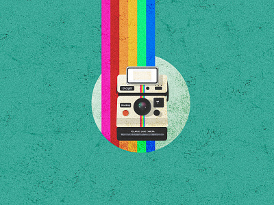 Polaroid Camera 90s camera icon design illustration instagram instagram logo landscape landscape design polaroid rainbow srabon arafat texture vector vintage illustration vintage texture