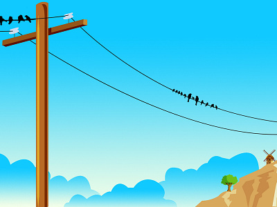 Electricity Pole Birds  2