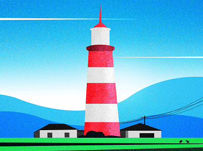 Sandtex Lighthouse design hill illustration landscape landscape design light lighthouse mountain sandtex lighthouse sandtex lighthouse sky srabon arafat tree vector