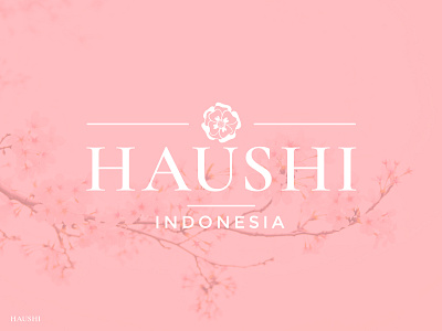 Haushi Indonesia branding feminism logo logodesign logos logotype logotype design logotypedesign logotypes minimal minimalism minimalist logo pink sakura vector